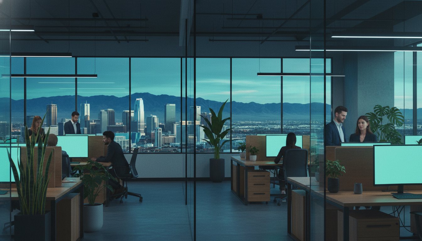 The Las Vegas skyline.
